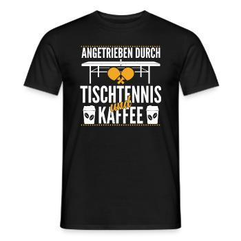 Tischtennis lustiger Spruch Kaffee Geschenkidee - Männer T-Shirt - Schwarz - Vorne - AI Model Male 178 light (178cm)