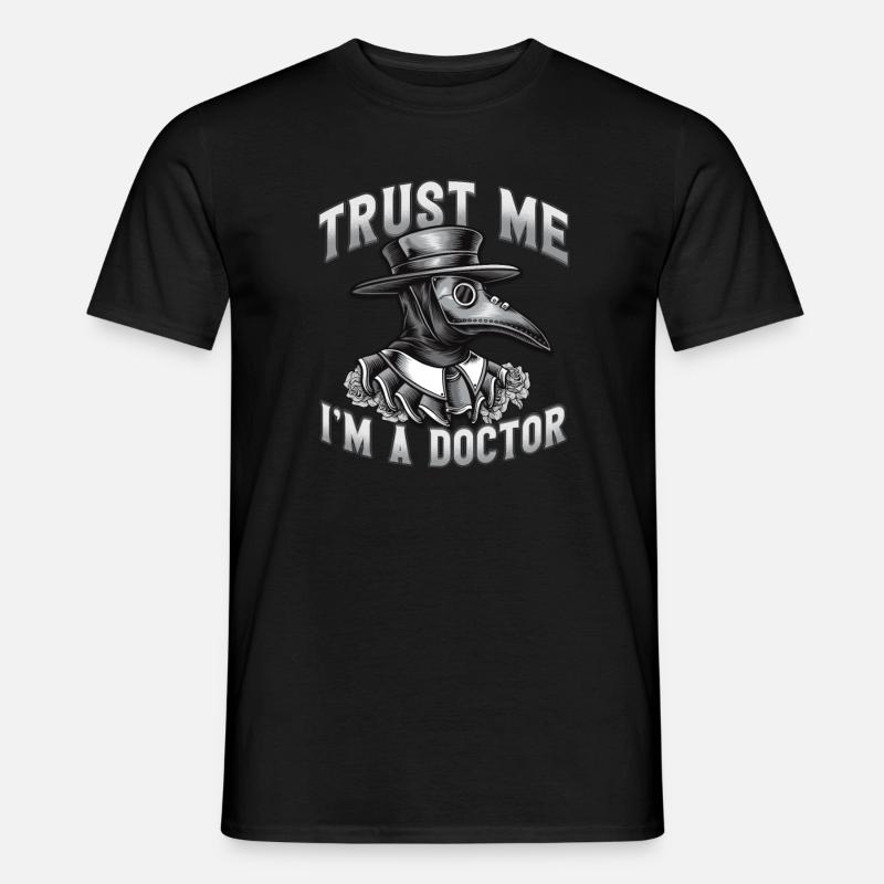 Pestdoktor Doktor Pest Steampunk Gothic Geschenk - Männer T-Shirt - Schwarz