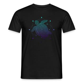 Tortue tribal océan plongée cadeau - T-shirt homme - noir - Devant - AI Model Male 178 light (178cm)