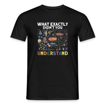 Chimie Mathe Physique Nerd Science Geek motif - T-shirt homme - noir - Devant - AI Model Male 178 light (178cm)