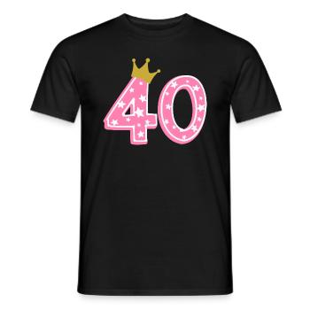 40 Krone 40e anniversaire 40 ans - T-shirt homme - noir - Devant - AI Model Male 178 light (178cm)