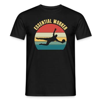 Lustiger Fußballtorwart Torwart Fußballspieler - Männer T-Shirt - Schwarz - Vorne - AI Model Male 178 light (178cm)