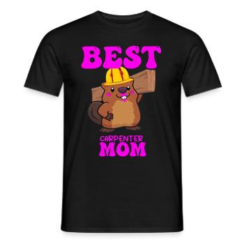 Best Carpenter Mom Female Woodworking Construction - Männer T-Shirt - Schwarz - Vorne - AI Model Male 178 light (178cm)