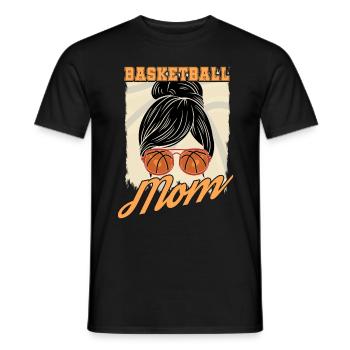 Basketball Mom - Men's T-Shirt - black - Front - AI Model Male 178 light (178cm)