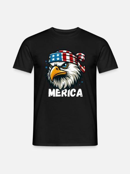 America Eagle USA Independence Day United States - Mænd T-shirt - sort