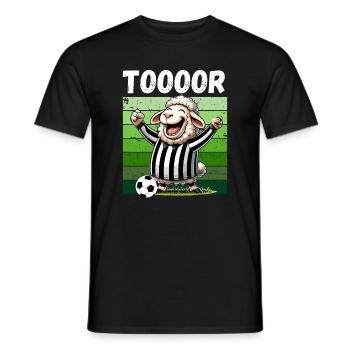 Football Fan de football Arbitre Penalty Kick Terrain de football - T-shirt homme - noir - Devant - AI Model Male 178 light (178cm)