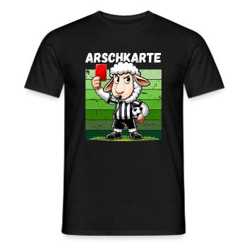 Football Football Fan Final Red Card Foul Funny - Men's T-Shirt - black - Front - AI Model Male 178 light (178cm)