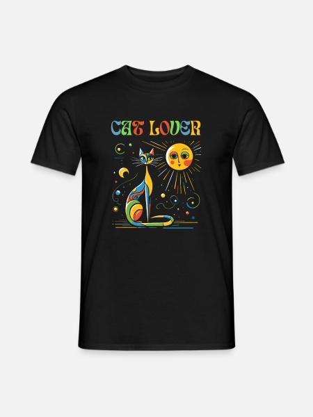 Katze Cat Lover Miró Kunst Künstler Katzendame - Männer T-Shirt - Schwarz