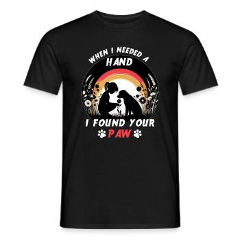 Labrador chien chien propriétaire chien chien Fan patte ami - T-shirt homme - noir - Devant - AI Model Male 178 light (178cm)