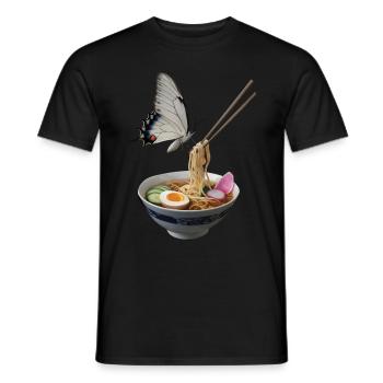 Schmetterling Ramen - Männer T-Shirt - Schwarz - Vorne - AI Model Male 178 light (178cm)