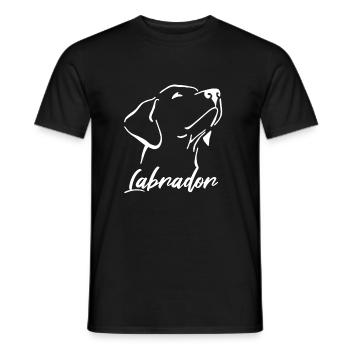 Hund Labrador Lab Labbi Hunderasse Hundezüchter - Männer T-Shirt - Schwarz - Vorne - AI Model Male 178 light (178cm)