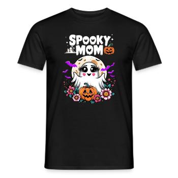 Halloween Maman effrayante Fantôme Citrouille fantôme Maman - T-shirt homme - noir - Devant - AI Model Male 178 light (178cm)