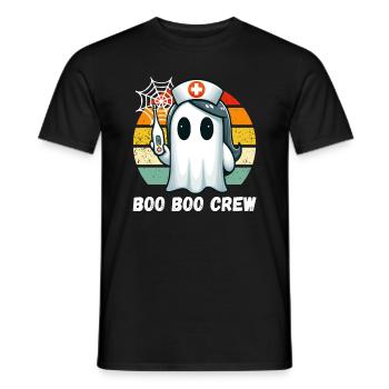 Halloween fantôme infirmière assistant médical drôle - T-shirt homme - noir - Devant - AI Model Male 178 light (178cm)