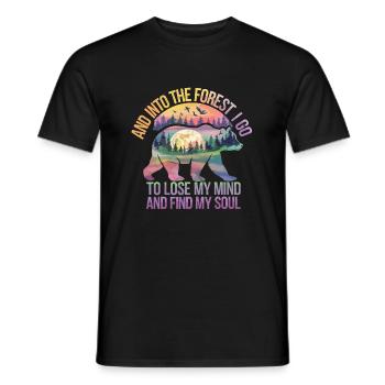 Natur Naturschutz Wald Seele Entspannung Auszeit - Männer T-Shirt - Schwarz - Vorne - AI Model Male 178 light (178cm)