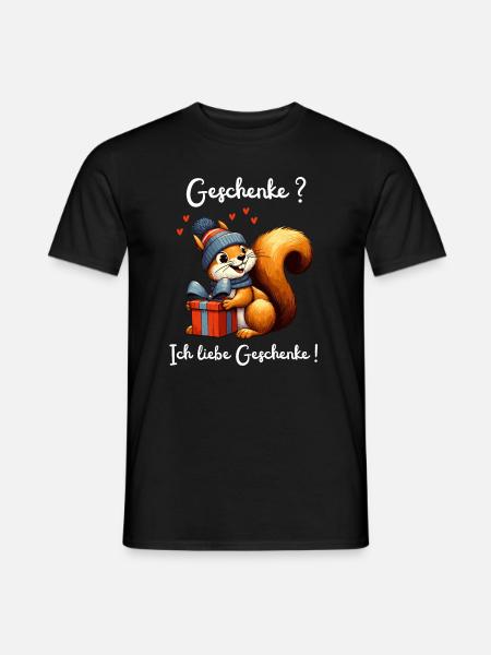 Squirrel Gift Birthday Christmas Funny - Men's T-Shirt - black