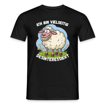 Hamburg Sheep North German Cool Colleague Fun Funny - Men's T-Shirt - black - Front - AI Model Male 178 light (178cm)