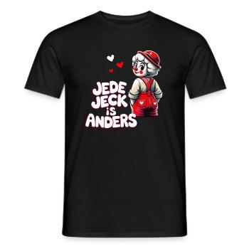 Carnival Clown Jeck Kölle Alaaf Köln Kölsch Lustig - Men's T-Shirt - black - Front - AI Model Male 178 light (178cm)