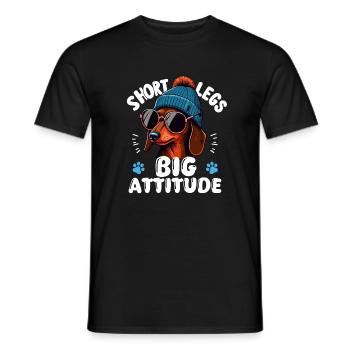 Chien Teckel Bonnet Dresseur de chiens École de chiens Fun - T-shirt homme - noir - Devant - AI Model Male 178 light (178cm)