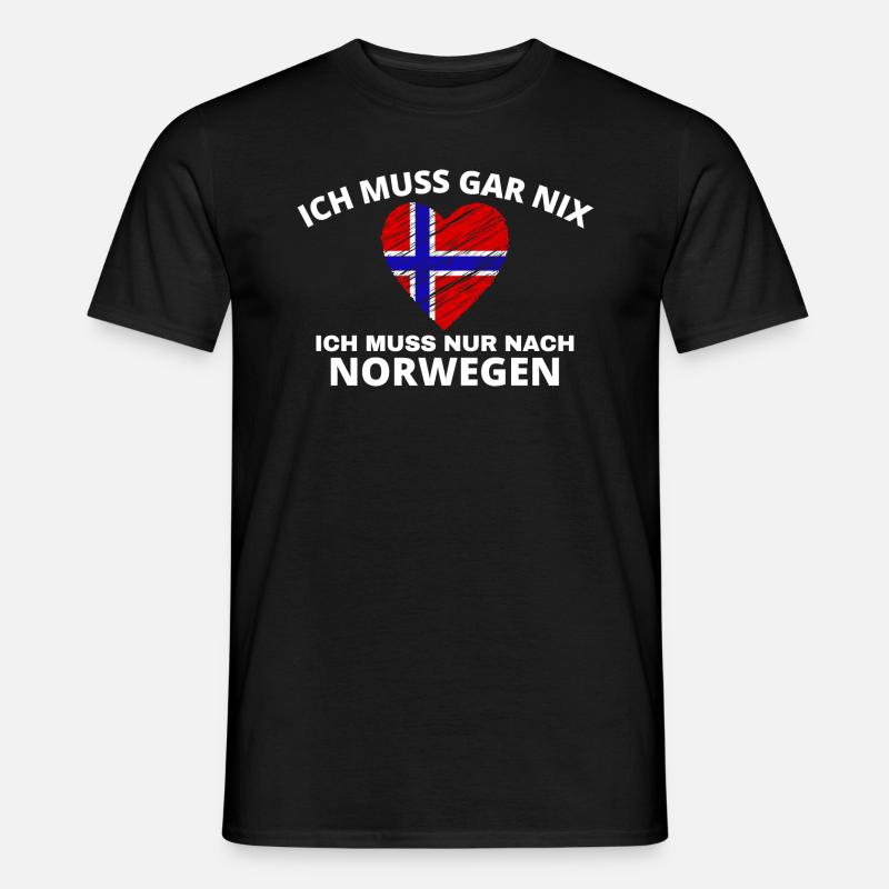 Norwegen - Männer T-Shirt - Schwarz