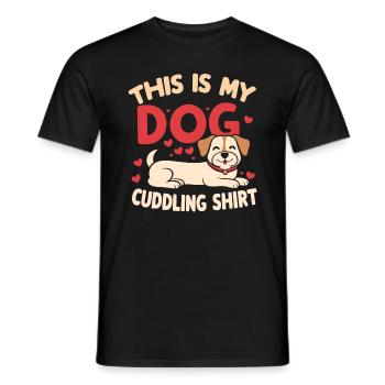 Design amusant pour les amoureux des chiens - T-shirt homme - noir - Devant - AI Model Male 178 light (178cm)