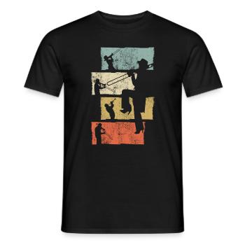 Trombone Musical Instrument - Men's T-Shirt - black - Front - AI Model Male 178 light (178cm)