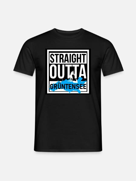 STRAIGHT OUTTA GRÜNTENSEE - Männer T-Shirt - Schwarz