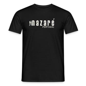 Nazare Surfing Portugal - Men's T-Shirt - black - Front - AI Model Male 178 light (178cm)