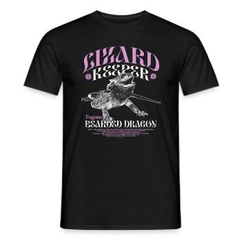 Bearded Dragon Pogona Bearded Dragons - Men's T-Shirt - black - Front - AI Model Male 178 light (178cm)