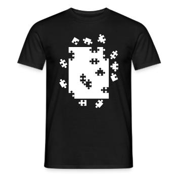 T-shirt de conception de jeu de puzzle - T-shirt homme - noir - Devant - AI Model Male 178 light (178cm)