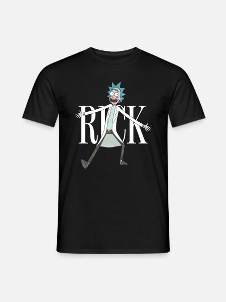 Rick & Morty Rick Sanchez Pose white - Men's T-Shirt - black