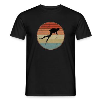 Moniteur de plongée école de plongée sous-marine - T-shirt homme - noir - Devant - AI Model Male 178 light (178cm)