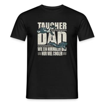 Taucher Dad Normaler Vater Viel Cooler Tauchen - Männer T-Shirt - Schwarz - Vorne - AI Model Male 178 light (178cm)