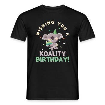 Wishing You A Koality Birthday Koala Geburtstag - Männer T-Shirt - Schwarz - Vorne - AI Model Male 178 light (178cm)