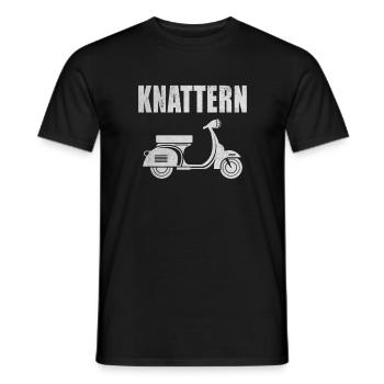Roller Motorroller Scooter Knattern Rollerfahrer - Männer T-Shirt - Schwarz - Vorne - AI Model Male 178 light (178cm)