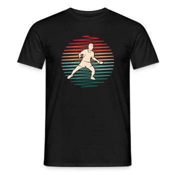 Ping Pong Joueur de tennis de table Vintage Tennis de table - T-shirt homme - noir - Devant - AI Model Male 178 light (178cm)