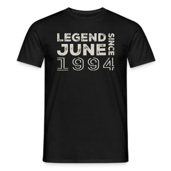 Juni 1994 Geburtstag Juni 1994 Juni Geschenk 1994 - Männer T-Shirt - Schwarz - Vorne - AI Model Male 178 light (178cm)
