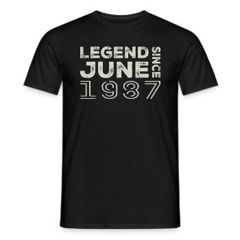 Juni 1987 Geburtstag Juni 1987 Juni Geschenk 1987 - Männer T-Shirt - Schwarz - Vorne - AI Model Male 178 light (178cm)