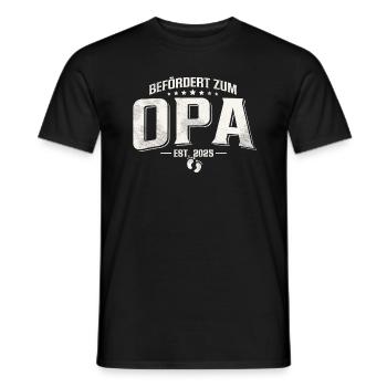 Befördert zum Opa 2025 - Männer T-Shirt - Schwarz - Vorne - AI Model Male 178 light (178cm)