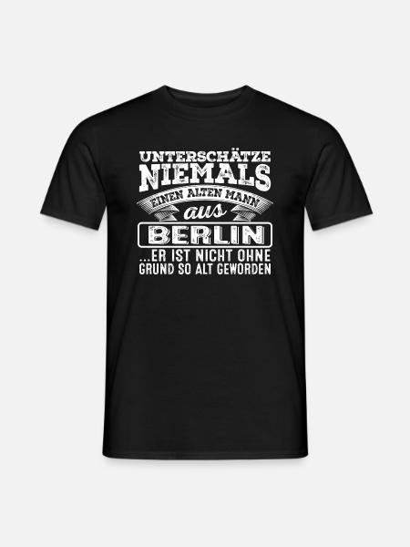 Der alte Mann aus BERLIN - Männer T-Shirt - Schwarz