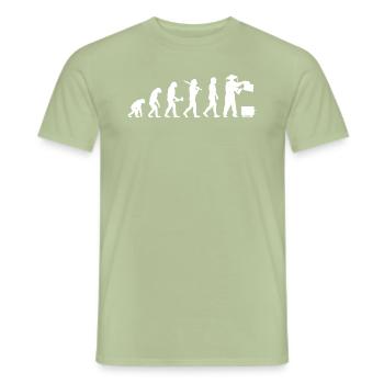 Imker Imkerei Zeidler Evolution Geschenk Biene - Männer T-Shirt - Sage - Vorne - AI Model Male 178 light (178cm)