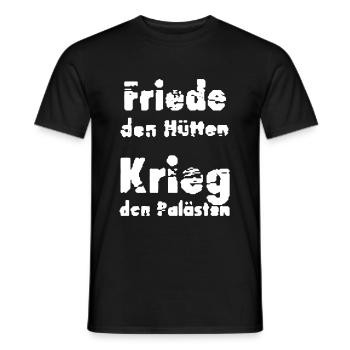 Friede den Hütten Krieg den Palästen Büchner - Männer T-Shirt - Schwarz - Vorne - AI Model Male 178 light (178cm)