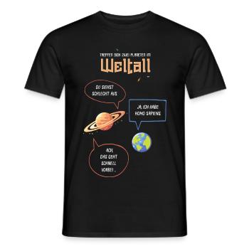 Espace Homo Sapiens scientists for future - T-shirt homme - noir - Devant - AI Model Male 178 light (178cm)