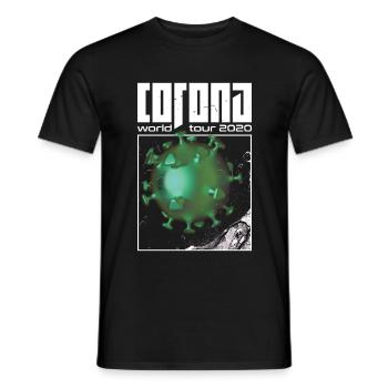 Corona World Tour 2020 | Coronavirus - Männer T-Shirt - Schwarz - Vorne - AI Model Male 178 light (178cm)