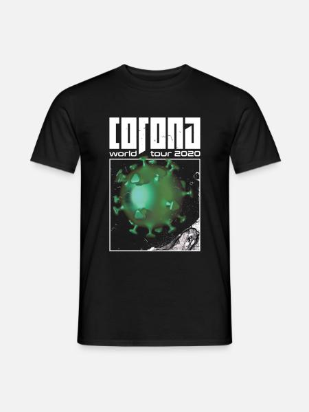 Corona World Tour 2020 | Coronavirus - Männer T-Shirt - Schwarz