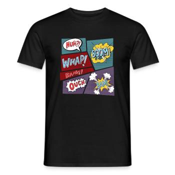 Cadeau pour enfants de bandes dessinées de super-héros de bande dessinée - T-shirt homme - noir - Devant - AI Model Male 178 light (178cm)