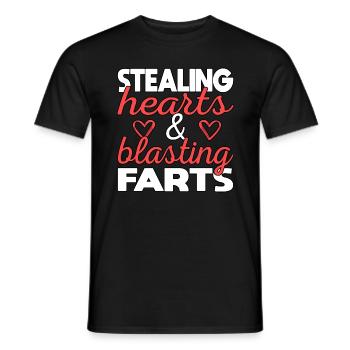 Aime les coeurs de la Saint-Valentin amoureux des pets simples - T-shirt homme - noir - Devant - AI Model Male 178 light (178cm)