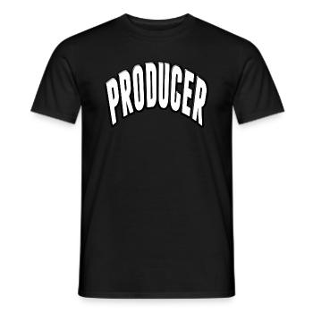 producer film producer music love maker boss - Men's T-Shirt - black - Front - AI Model Male 178 light (178cm)