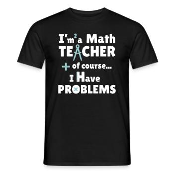 Ich bin Mathelehrer - Männer T-Shirt - Schwarz - Vorne - AI Model Male 178 light (178cm)