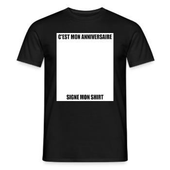 C est mon anniversaire signe mon Shirt - T-shirt homme - noir - Devant - AI Model Male 178 light (178cm)