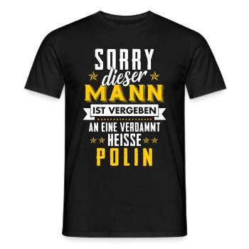 Pardonné à un polonais sacrément chaud - T-shirt homme - noir - Devant - AI Model Male 178 light (178cm)